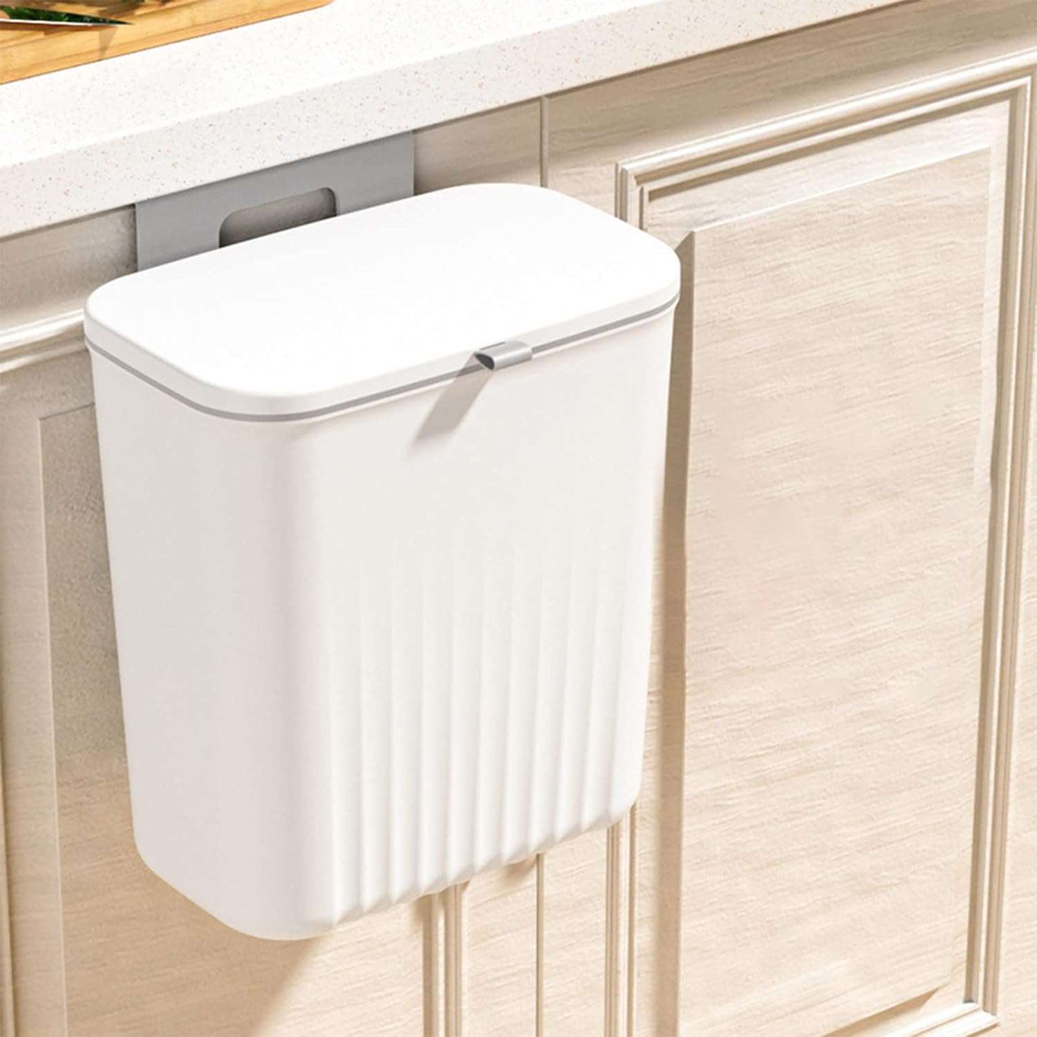 Kitchen Hanging Trash Can with Lid for Counter Top Or Under Sink Mountable Indoor Compost Bucket Easter Candy Christmas Decorations Easter Baskets