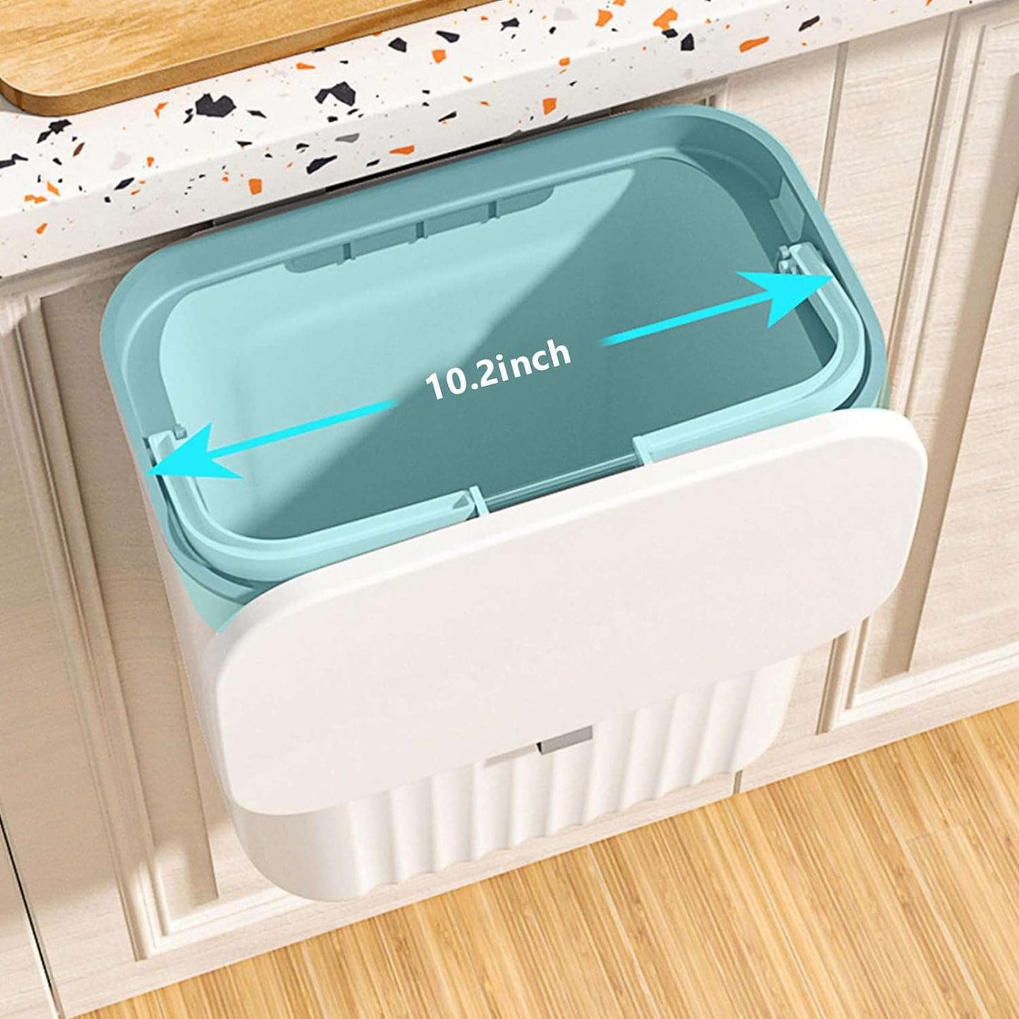 Kitchen Hanging Trash Can with Lid for Counter Top Or Under Sink Mountable Indoor Compost Bucket Easter Candy Christmas Decorations Easter Baskets
