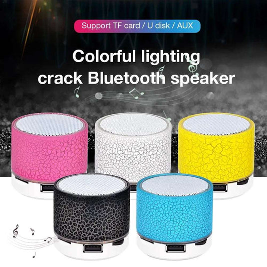 Portable Bluetooth Speakers with Subwoofer, LED Lights, TF Card & U Disk Support, AUX Input, Outdoor Use