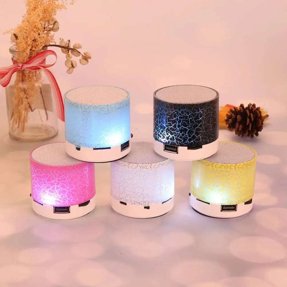 Portable Bluetooth Speakers with Subwoofer, LED Lights, TF Card & U Disk Support, AUX Input, Outdoor Use