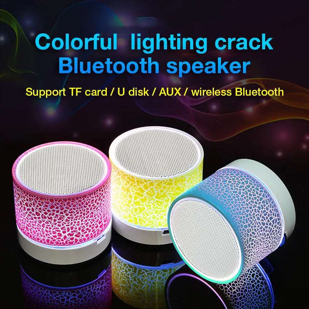 Portable Bluetooth Speakers with Subwoofer, LED Lights, TF Card & U Disk Support, AUX Input, Outdoor Use