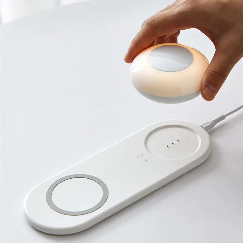 LED Wireless Charger Table Lamp with Universal Wireless Charging Pad for Smartphones