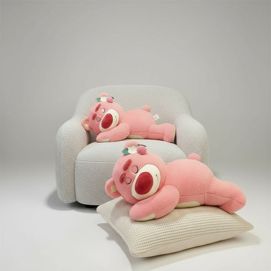 Lie Strawberry Bear Plush Doll - Tanabata and Valentine's Day Gift for Girlfriend