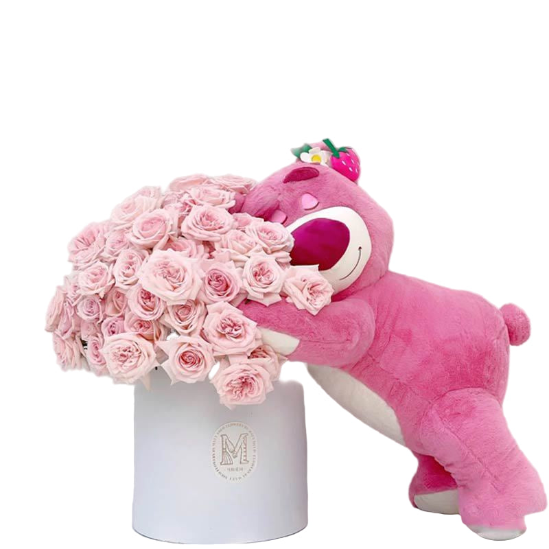 Lie Strawberry Bear Plush Doll - Tanabata and Valentine's Day Gift for Girlfriend