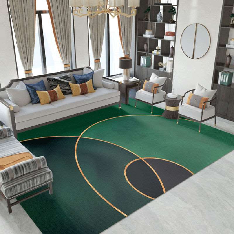 a living room filled with furniture and a large window