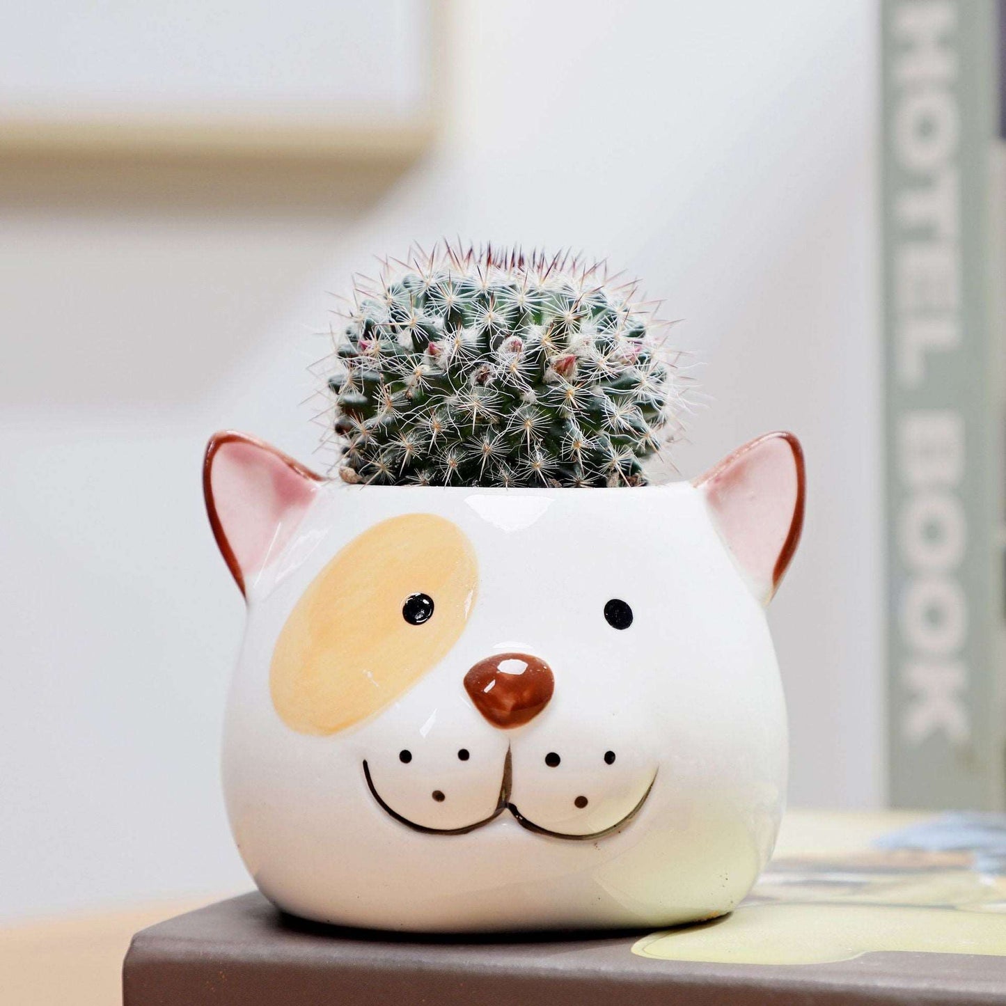 a close up of a stuffed animal on a table