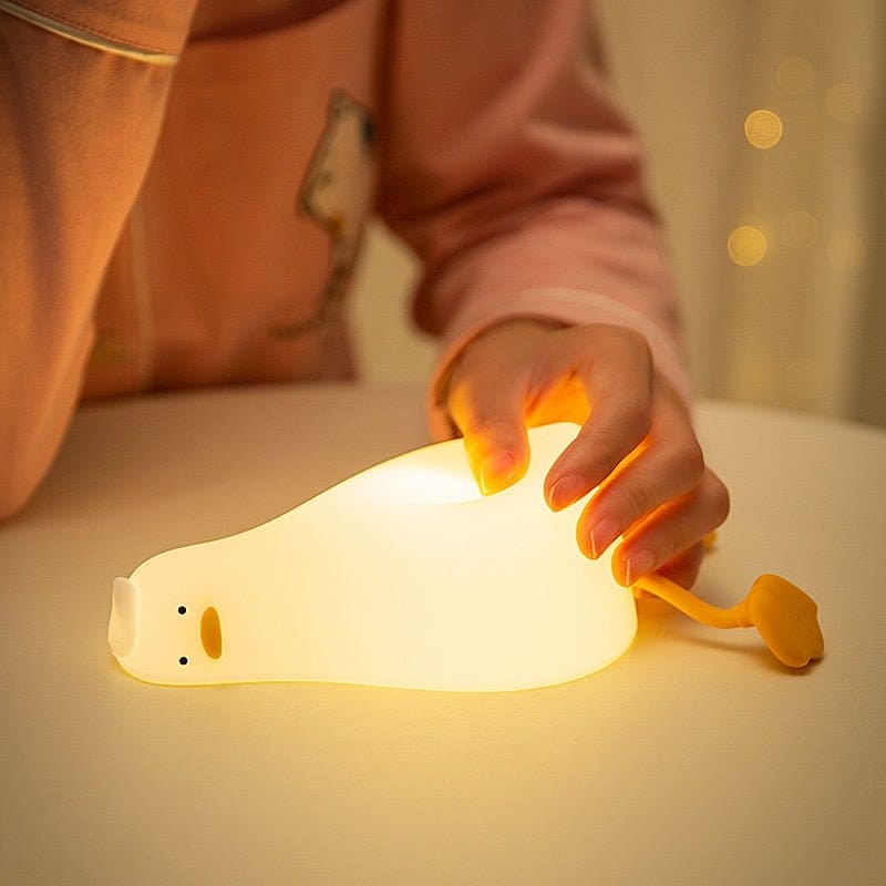 Cute and Functional Silicone Duck Night Light Lamp