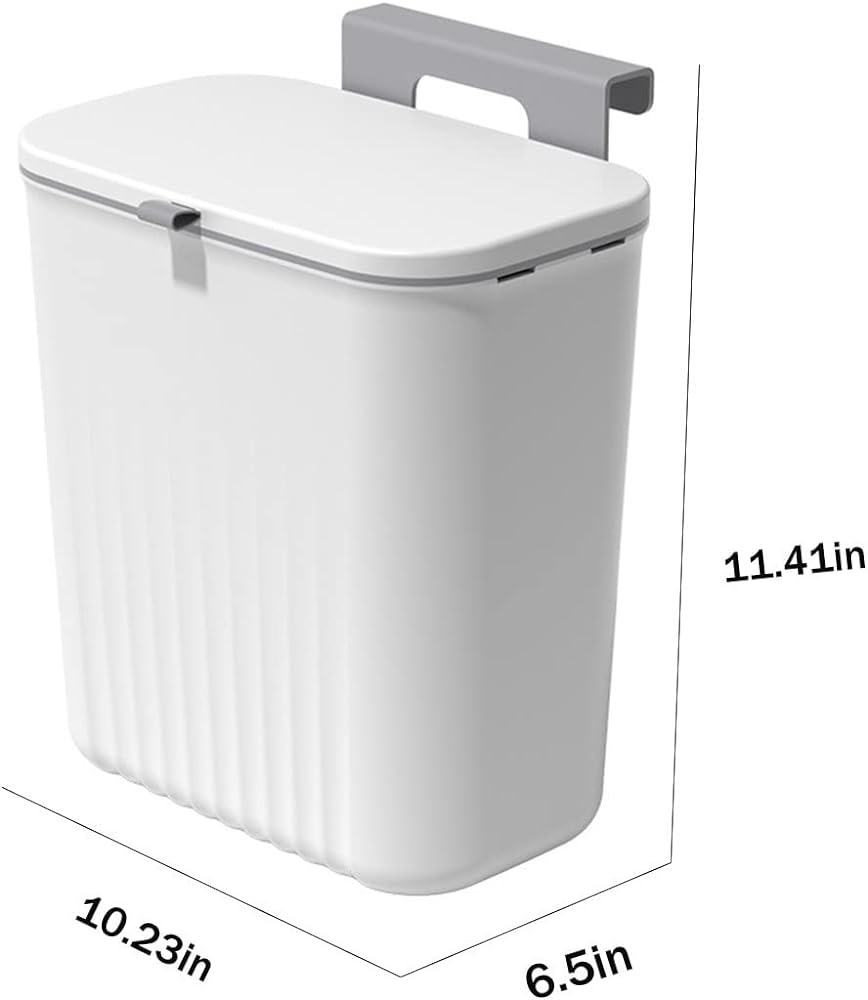 Kitchen Hanging Trash Can with Lid for Counter Top Or Under Sink Mountable Indoor Compost Bucket Easter Candy Christmas Decorations Easter Baskets