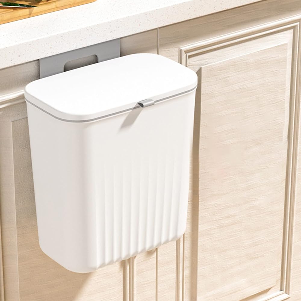 Kitchen Hanging Trash Can with Lid for Counter Top Or Under Sink Mountable Indoor Compost Bucket Easter Candy Christmas Decorations Easter Baskets