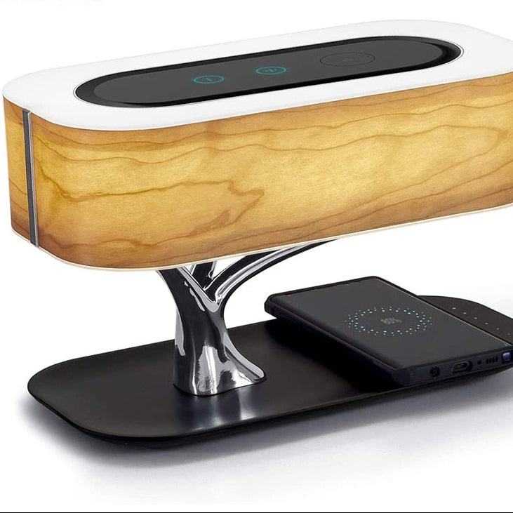 Modern Led Table Lamp for bedroom Dimmable Bluetooth Speaker Phone Charger Wireless Desk Lamp Bedside Lamp Table Light Tree Lamp