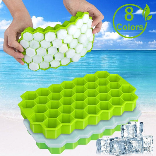 SILIKOLOVE Honeycomb ice trays with Removable Silica Lids and BPA Free