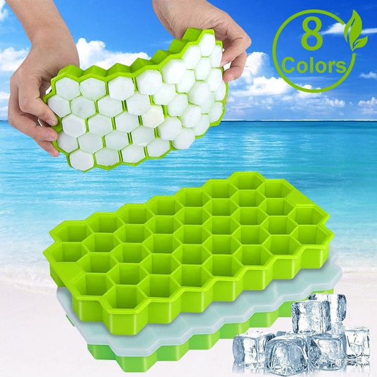  SILIKOLOVE Honeycomb ice trays with Removable Silica Lids and BPA Free