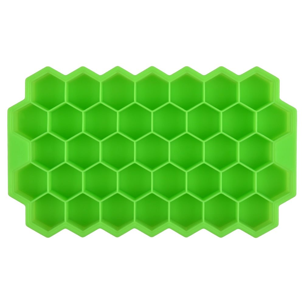SILIKOLOVE Honeycomb Ice Cube Trays with Removable Lids Silica BPA Free