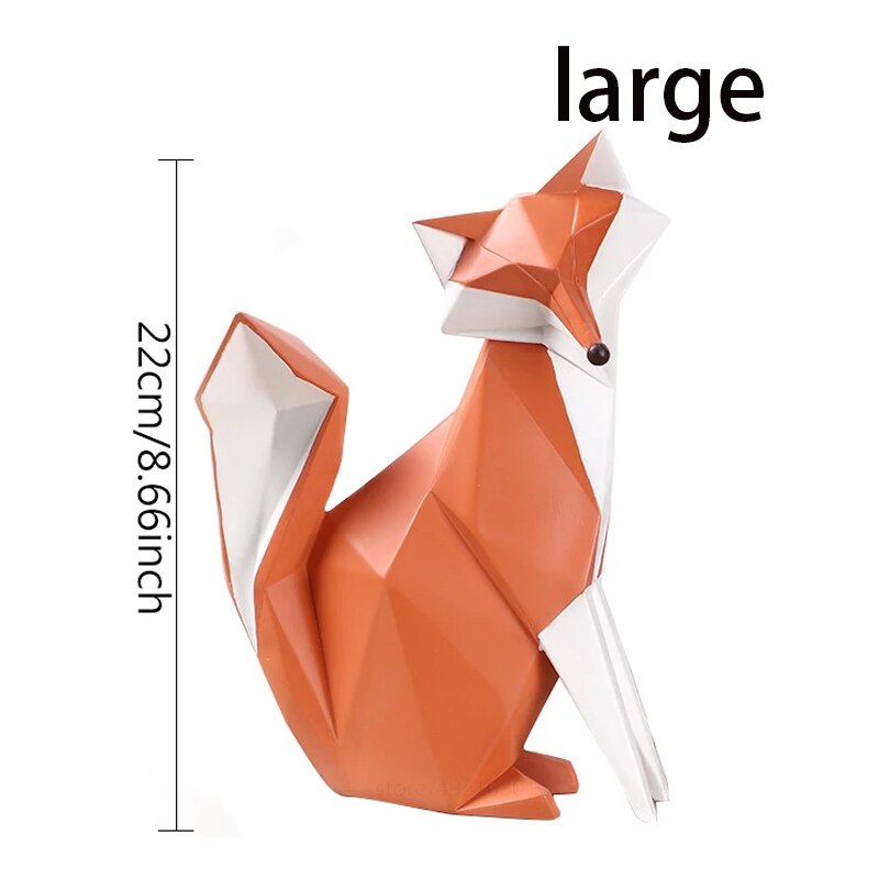 Nordic Modern Abstract Geometric Orange Fox