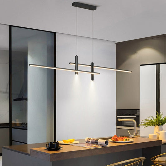 "Modern Linear LED Pendant Light - Ideal for Kitchen and Dining Room - Tano"