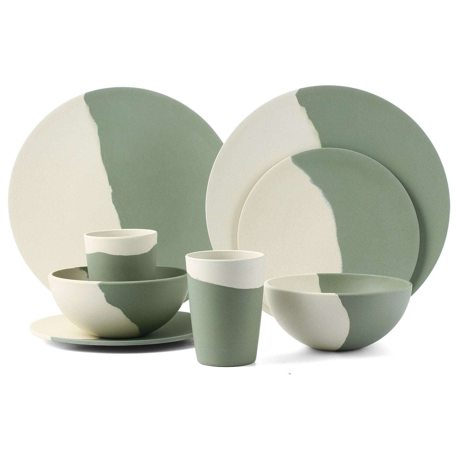 a couple of cups that are on a table