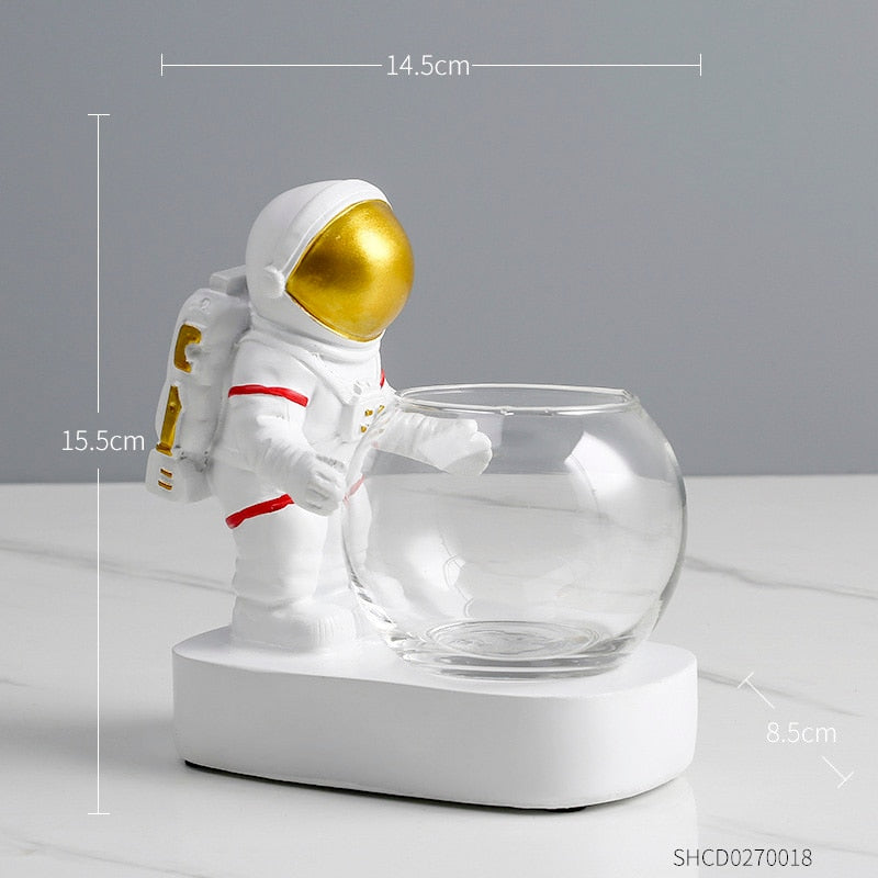 Astronaut Hydroponic Resin Decoration