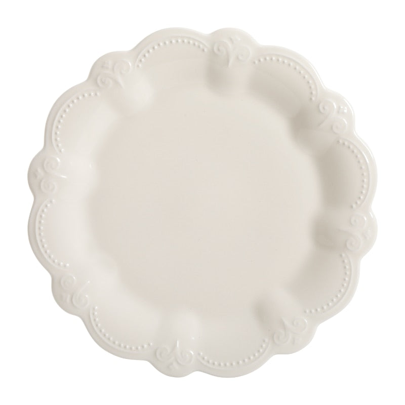 Pioneer Woman Toni Linen Dinnerware, white