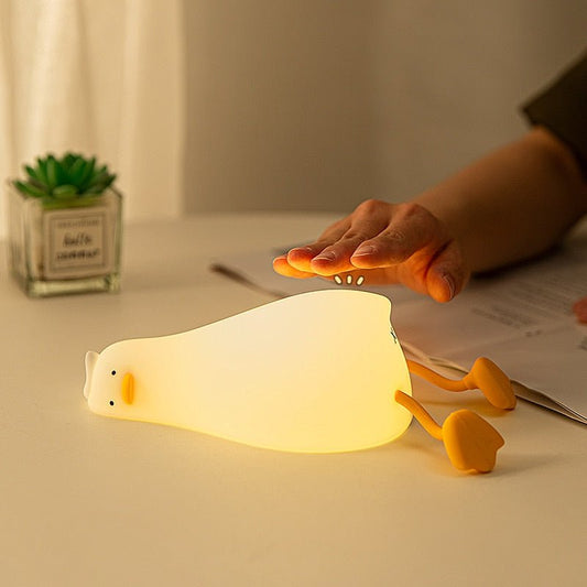 Cute and Functional Silicone Duck Night Light Lamp