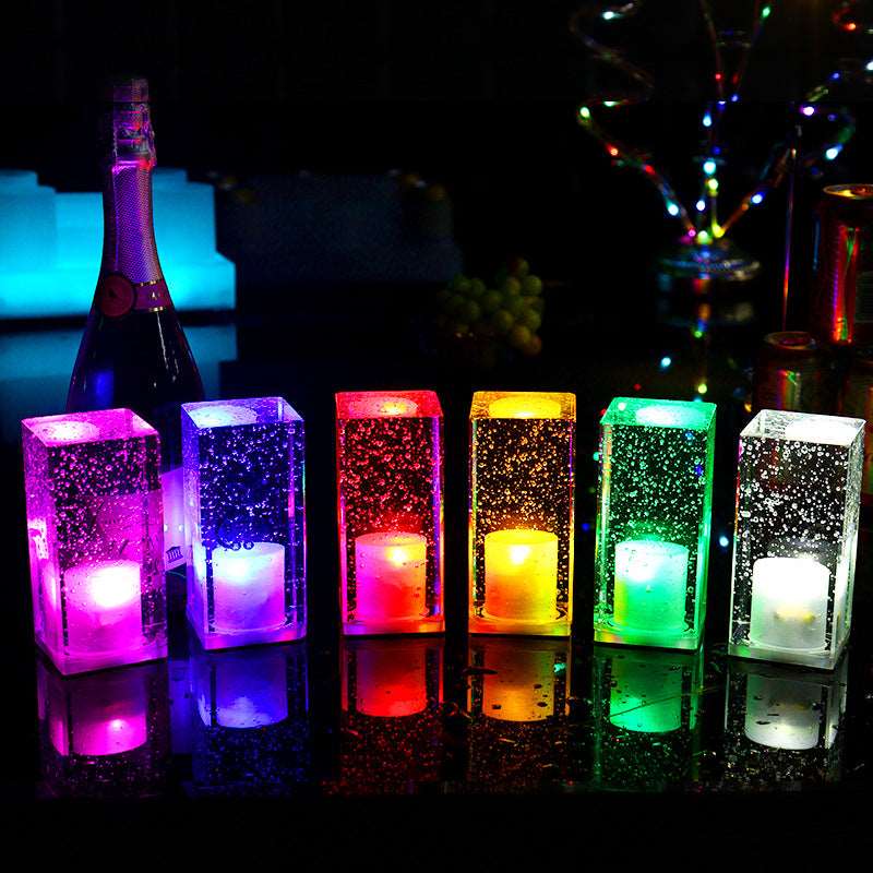 Colorful LED Table Lamp with Charging Capability for Hotel Bedside, Restaurant, and Bar Decoration