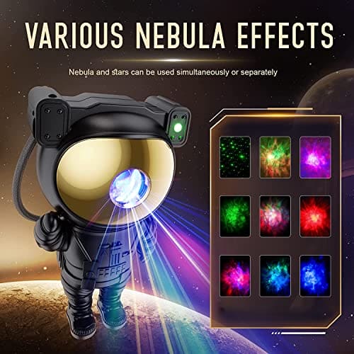 Mooyran Night Light Projector - Galaxy Star Astronaut Space Ceiling Projector, Led Lights for Bedroom, Starry Nebula Lamp