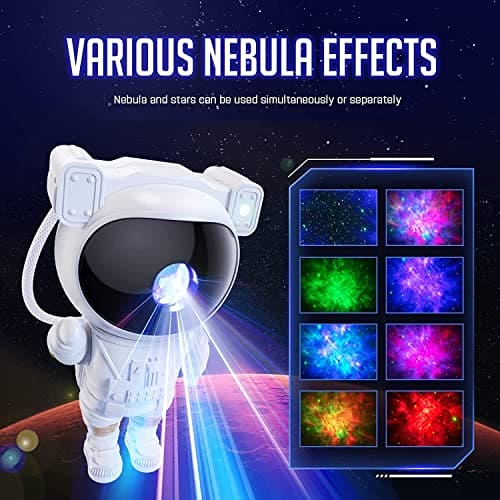 Mooyran Night Light Projector - Galaxy Star Astronaut Space Ceiling Projector, Led Lights for Bedroom, Starry Nebula Lamp