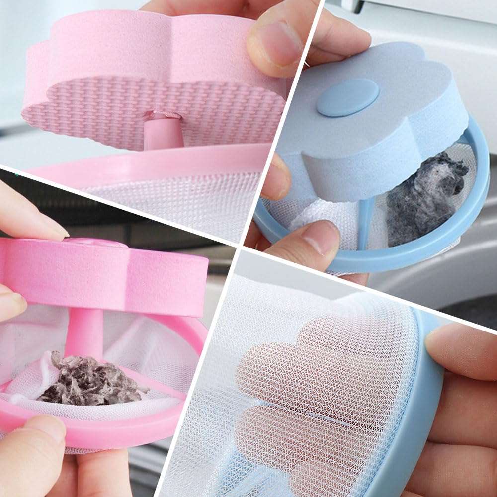 Floating Hair Filtering Mesh Removal, 2024 New Lint Catcher for Washing Machine, Reusable Washing Machine Hair Filter Remover for Laundry (3PCS)