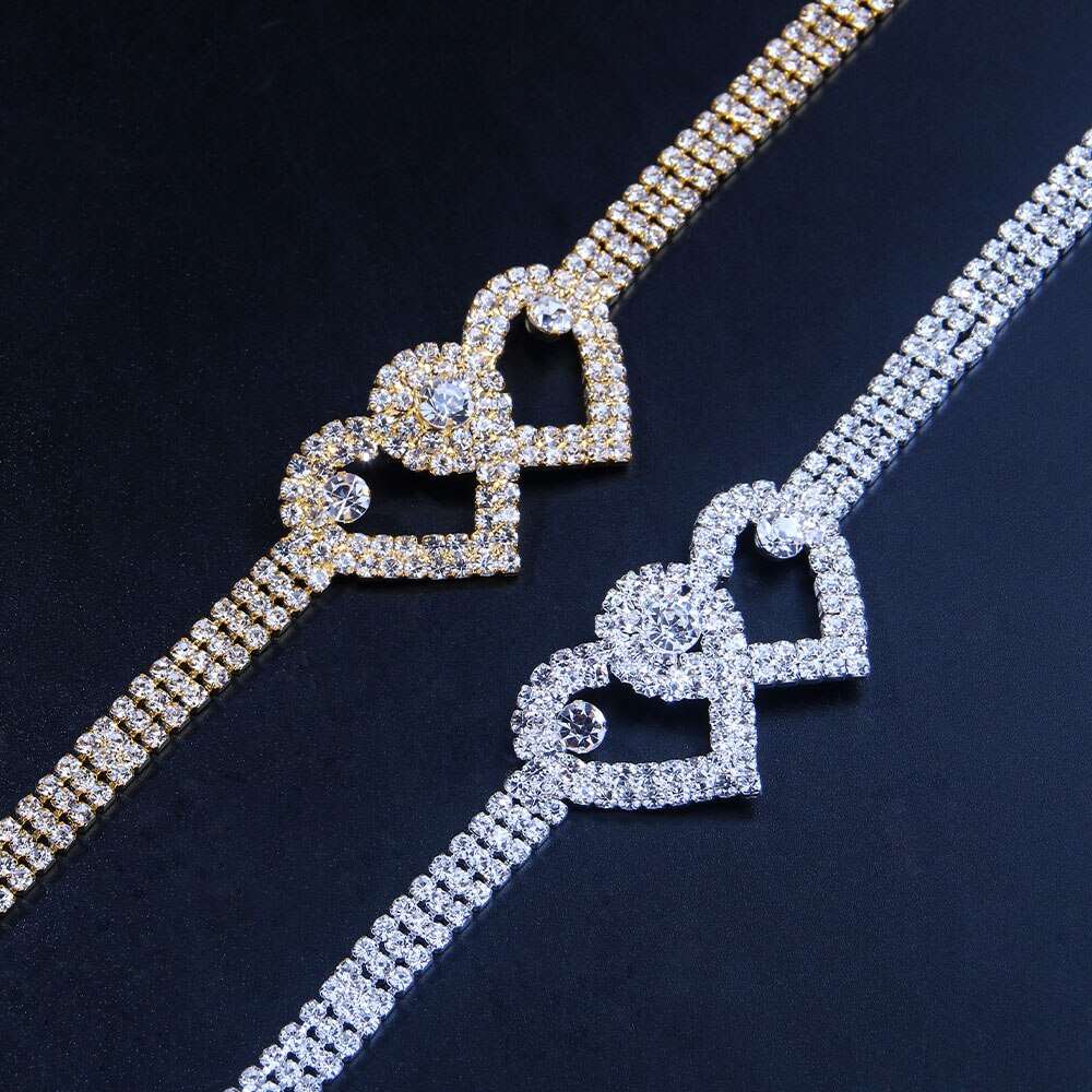 Enhance Your Style with this Double Heart Anklet Bracelet for Women