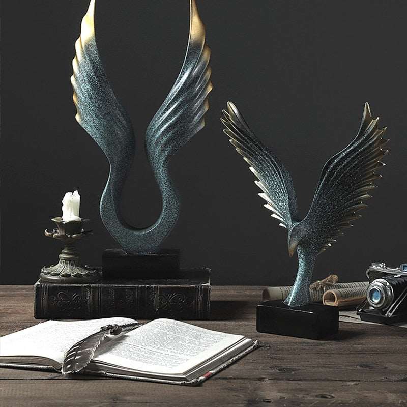 Nordic Resin Wings Model Statue