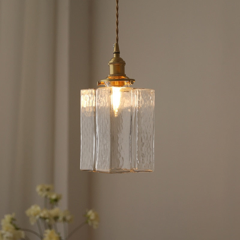 Vintage Glass Pendant Light - Modern Farmhouse Pendant Lighting - Scout