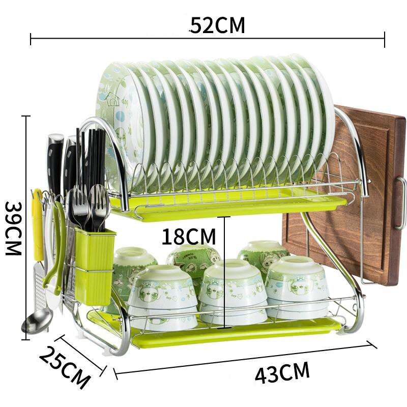 3 Tiers Dish Drying Rack Drainer Plate