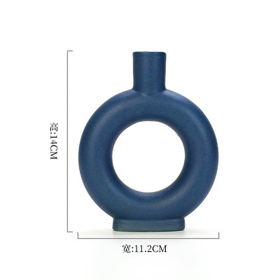 INS cross-border direct supply of creative Nordic ceramic vase wholesale vegetarian burnt dried flower arrangement floral art home decoration ornaments