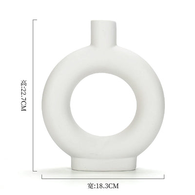 INS cross-border direct supply of creative Nordic ceramic vase wholesale vegetarian burnt dried flower arrangement floral art home decoration ornaments