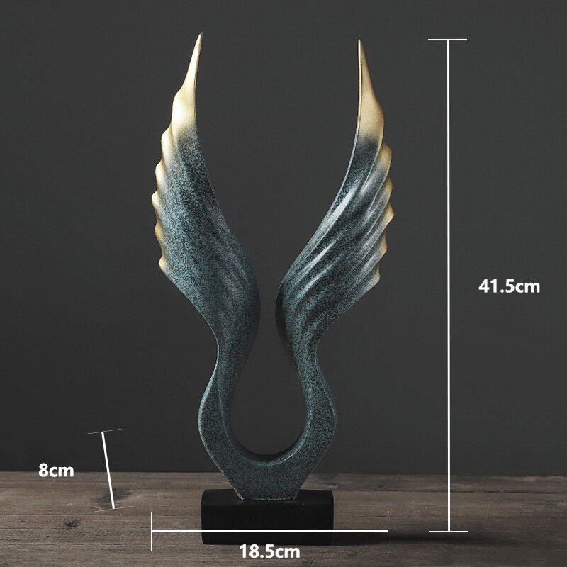 Nordic Resin Wings Model Statue