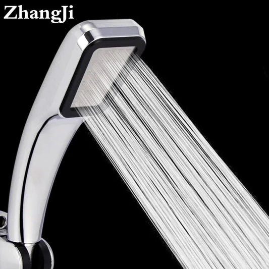 ZhangJi 300 Holes Shower Head Water Saving with High Pressure Spray Nozzle - Chrome ABS Rain Showerhead for Bathroom Accessories