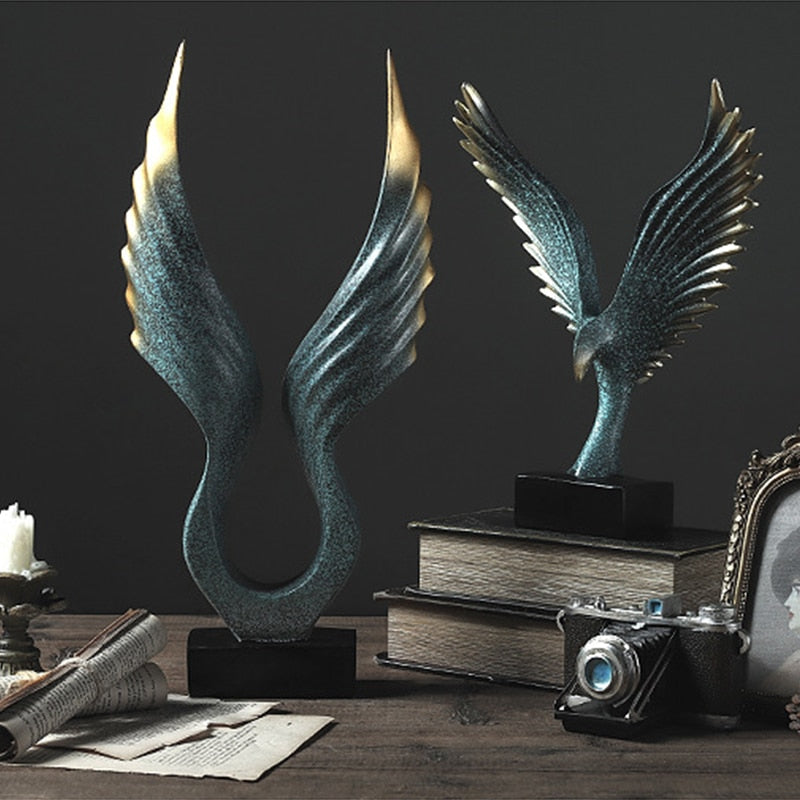 Nordic Resin Wings Model Statue 