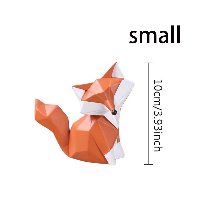 Nordic Modern Abstract Geometric Orange Fox