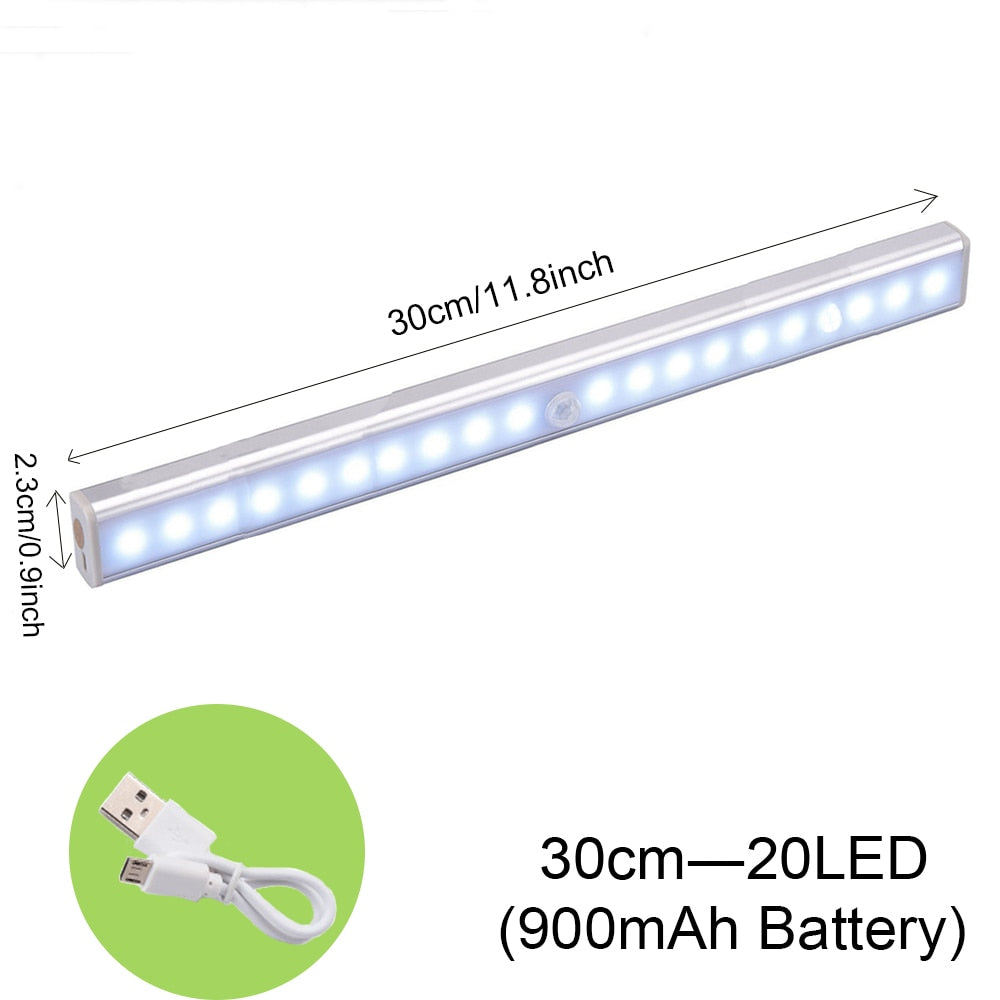 Motion Sensor Light Wireless LED Night Light USB Rechargeable Night Lamp For Kitchen Cabinet Wardrobe Lamp Staircase Backlight