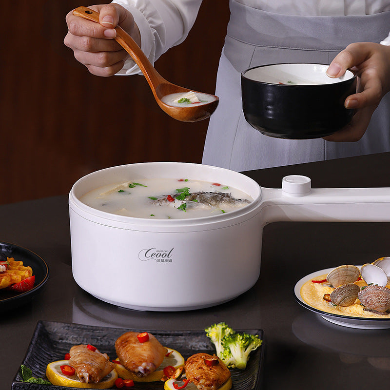 Spot generation hot pot multi-functional dormitory student electric cooking wok small low-power mini boiling noodles non-stick pot